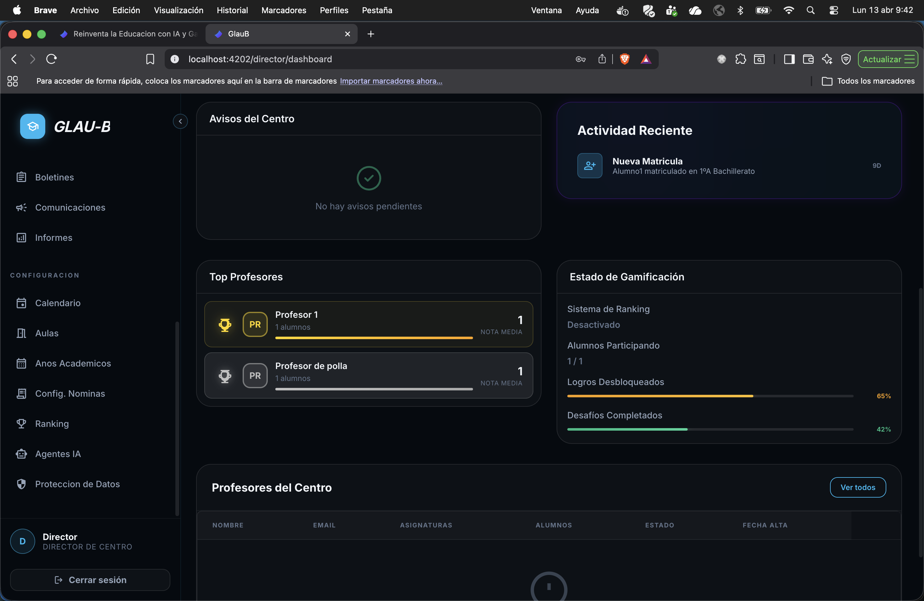 Dashboard de Director